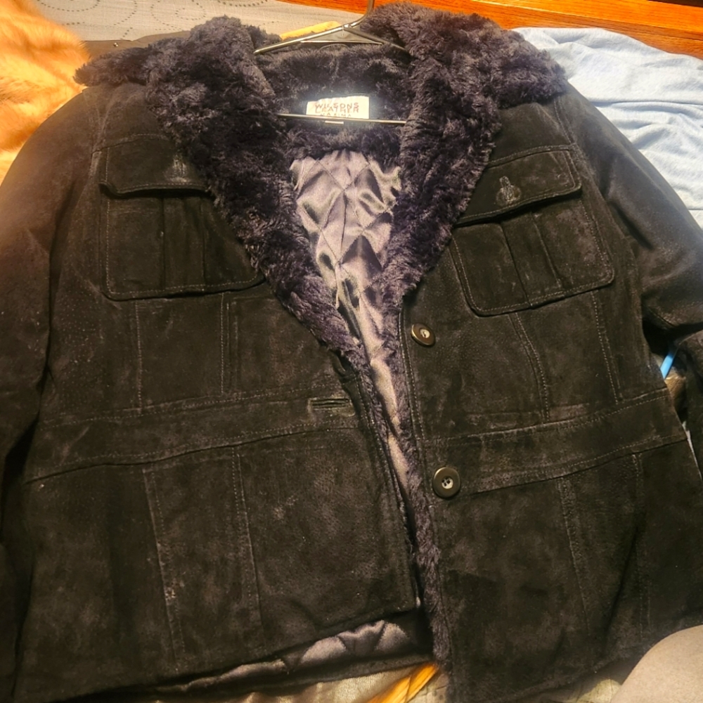 Black Faux Fur Lined Jacket